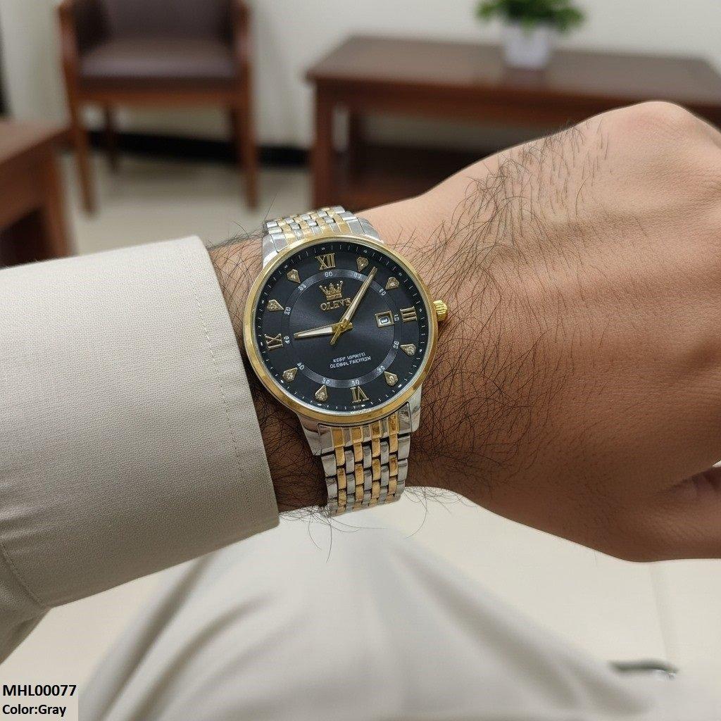 MHL00077 IWA Round Analog Dial Men's Watch - MHL