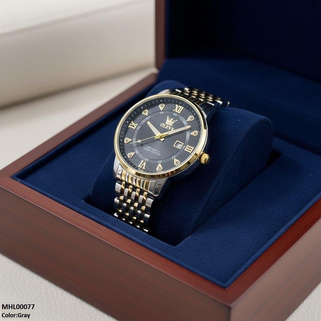 MHL00077 IWA Round Analog Dial Men's Watch - MHL