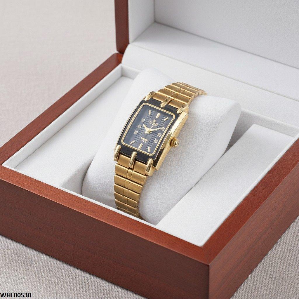 WHL00530 IWA Rectangle Black Dial Women's Watch - WHL