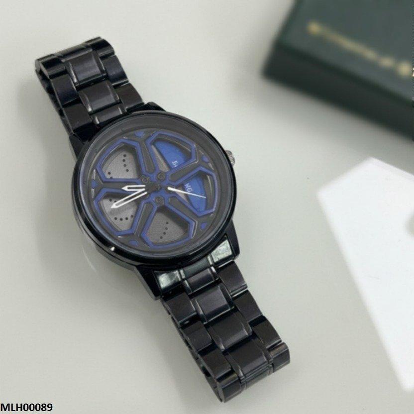MHL00089 HWR Round Car Wheel Blue Rim Men's Watch - MHL