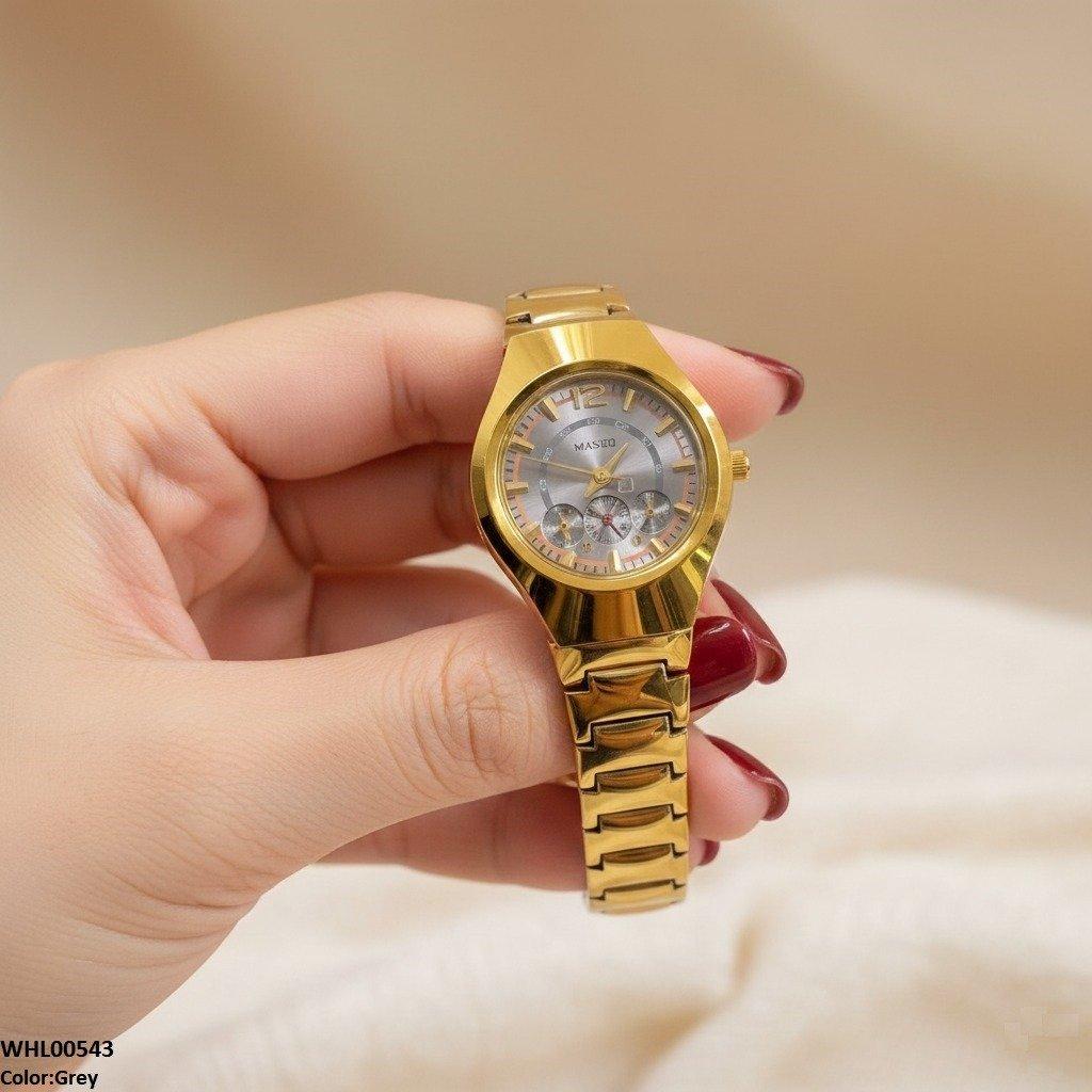 WHL00543 HWR Round Three Dial Women's Watch - WHL