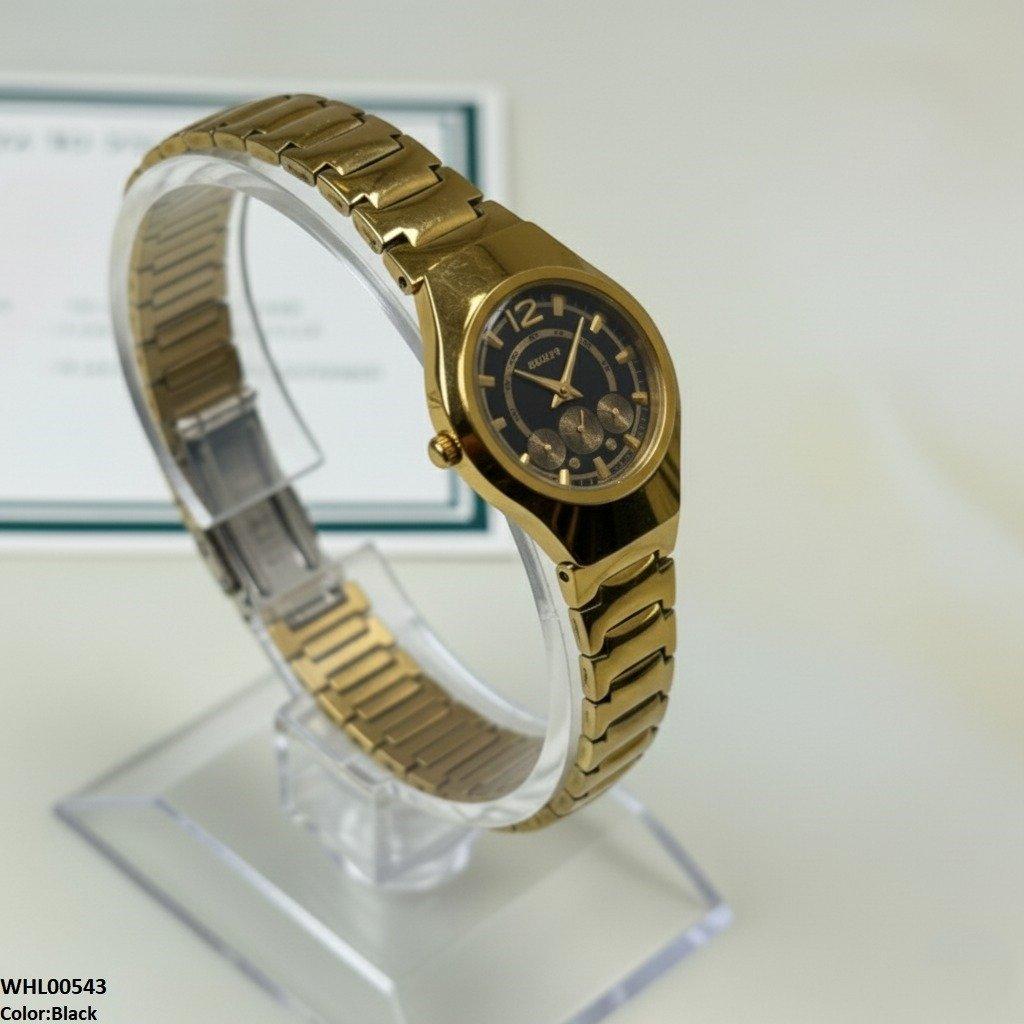 WHL00543 HWR Round Three Dial Women's Watch - WHL