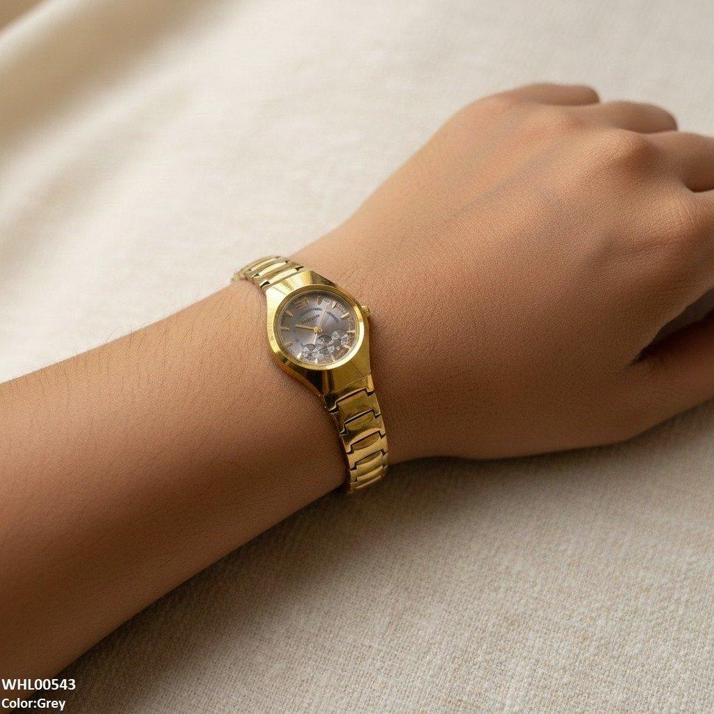 WHL00543 HWR Round Three Dial Women's Watch - WHL