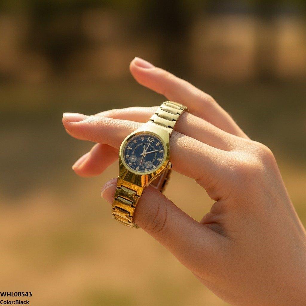 WHL00543 HWR Round Three Dial Women's Watch - WHL