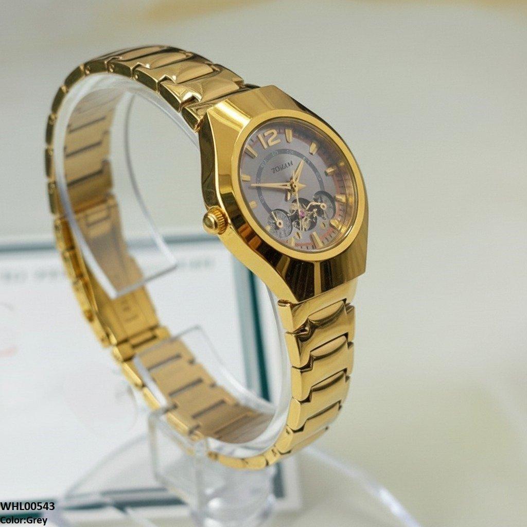 WHL00543 HWR Round Three Dial Women's Watch - WHL