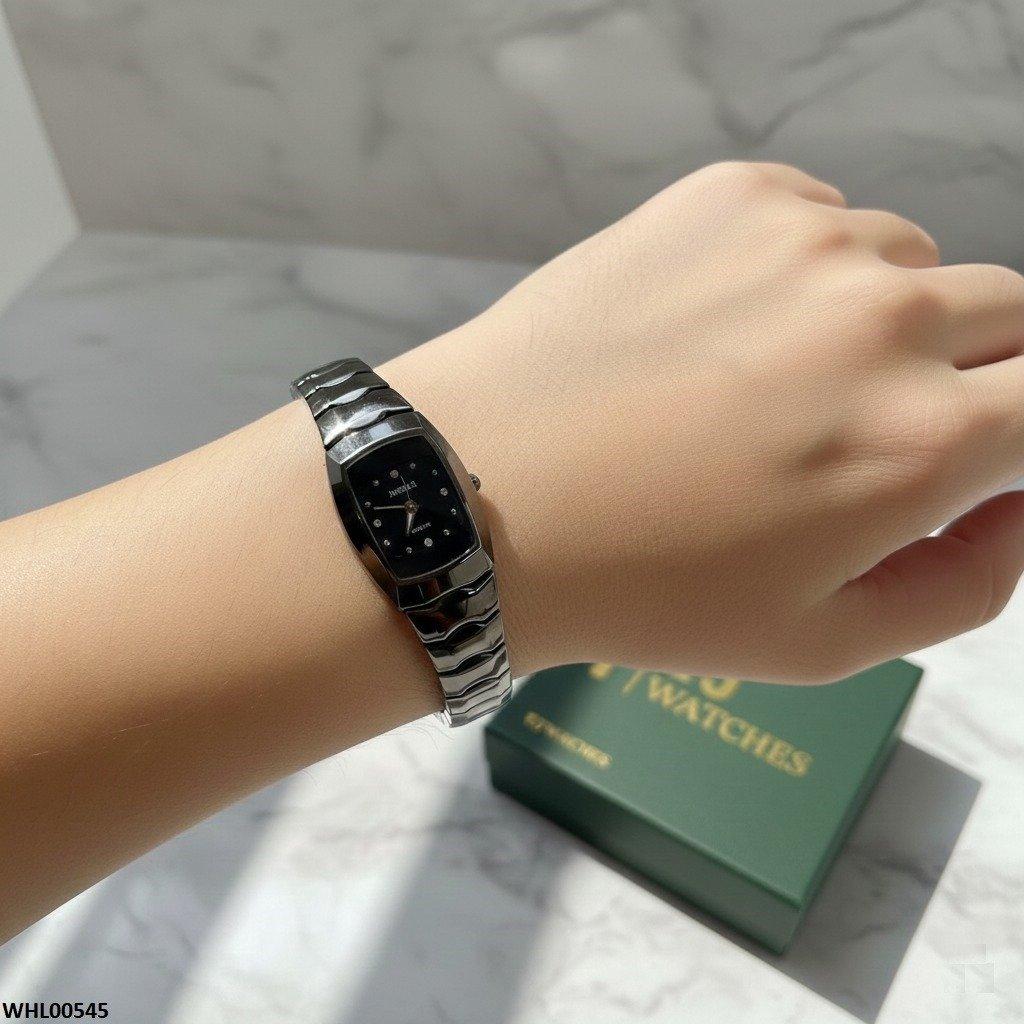 WHL00545 HWR Rectangle Black Dial Women's Watch - WHL