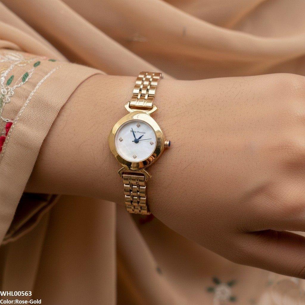 WHL00563 HWR Round Stone Dial Women's Watch - WHL