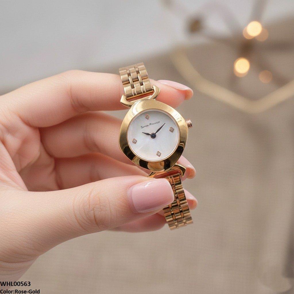 WHL00563 HWR Round Stone Dial Women's Watch - WHL