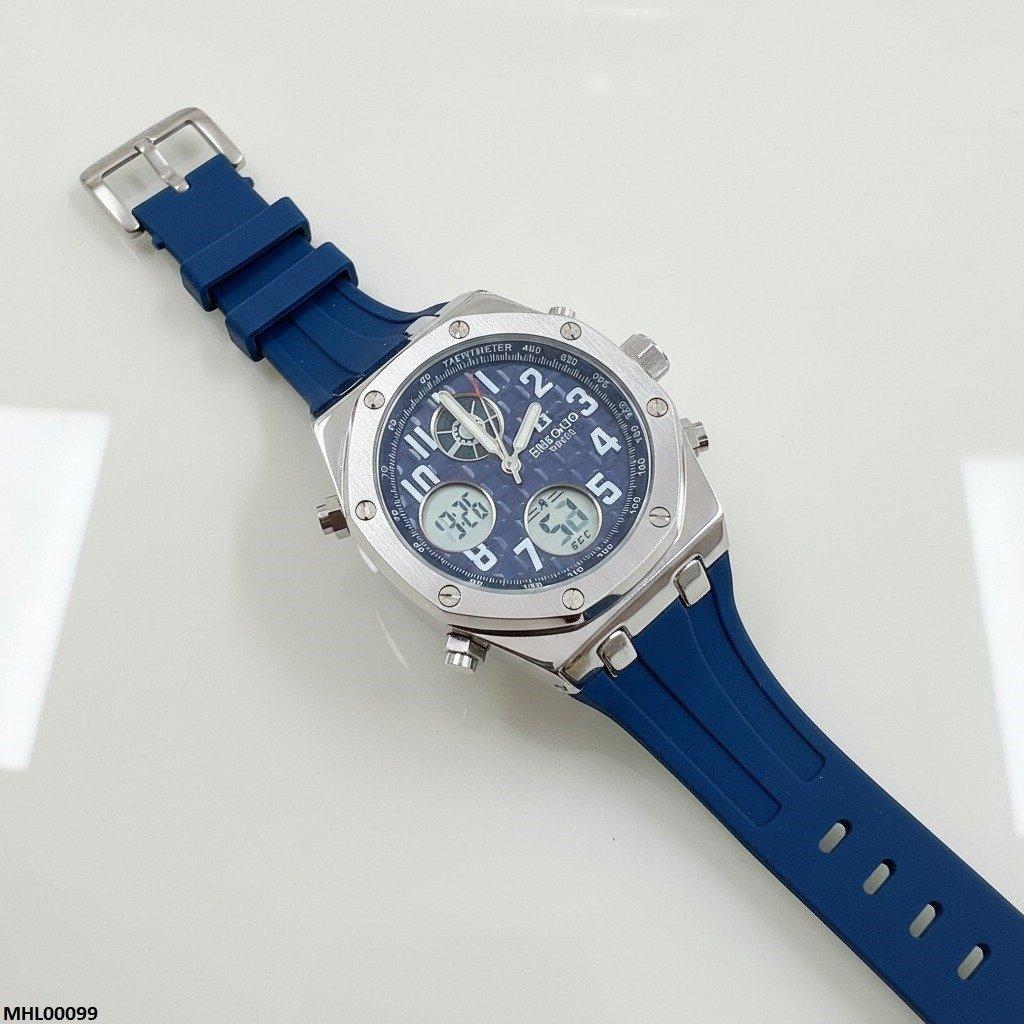 MHL00099 HWR Blue Dial Stainless-Steel Men's Watch - MHL