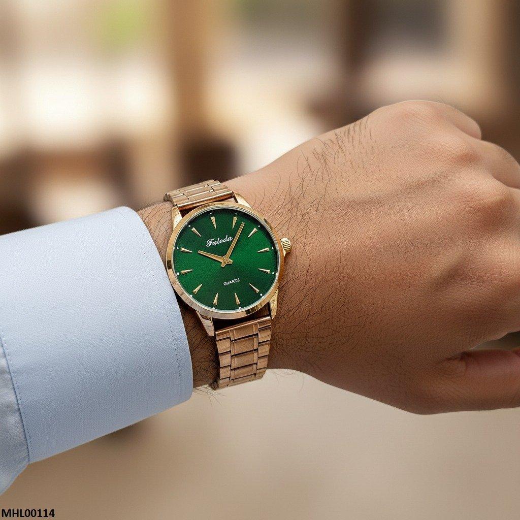 MHL00114 HWR Round Green Dial Men's Watch - MHL