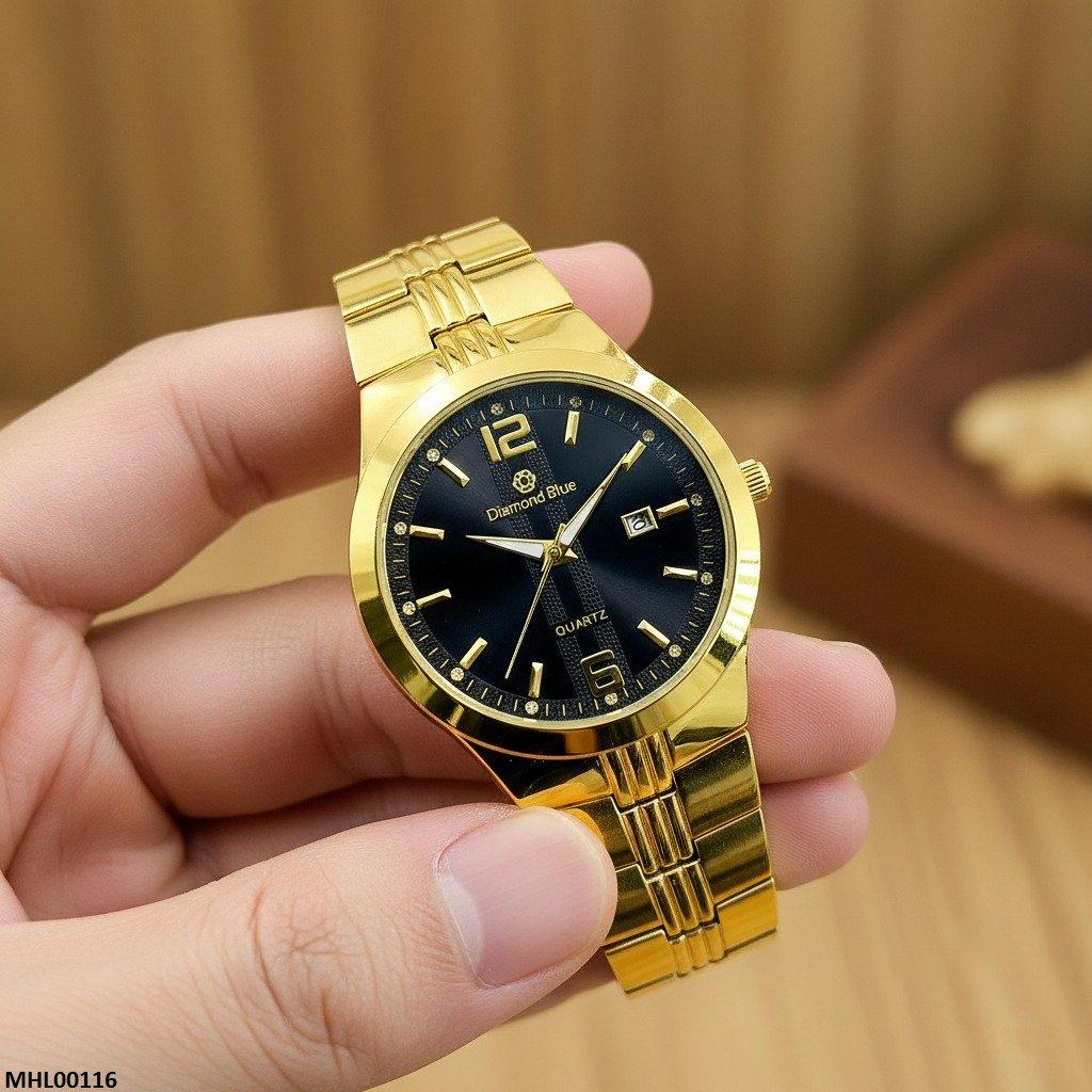MHL00116 HWR Round Stone Texture Dial Men's Watch - MHL