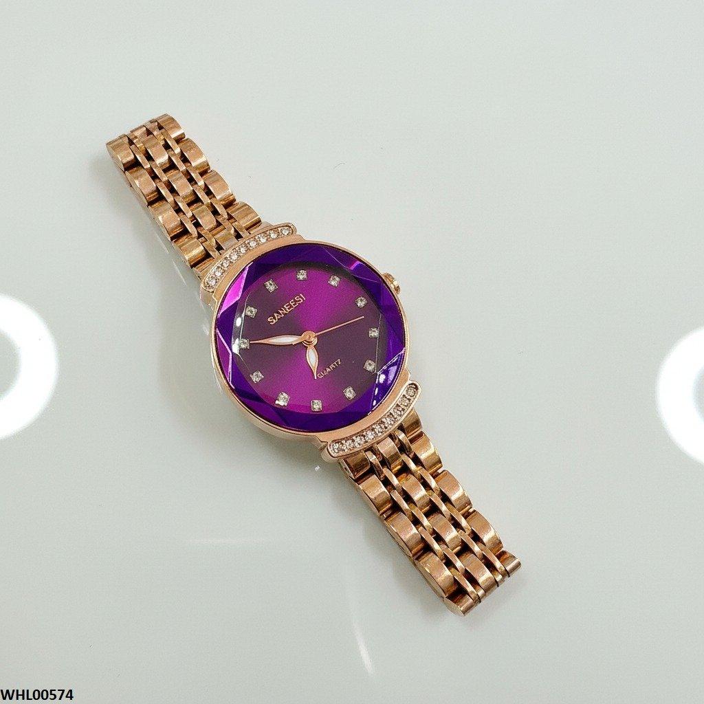 WHL00574 HWR Round Purple Dial Women's Watch - WHL