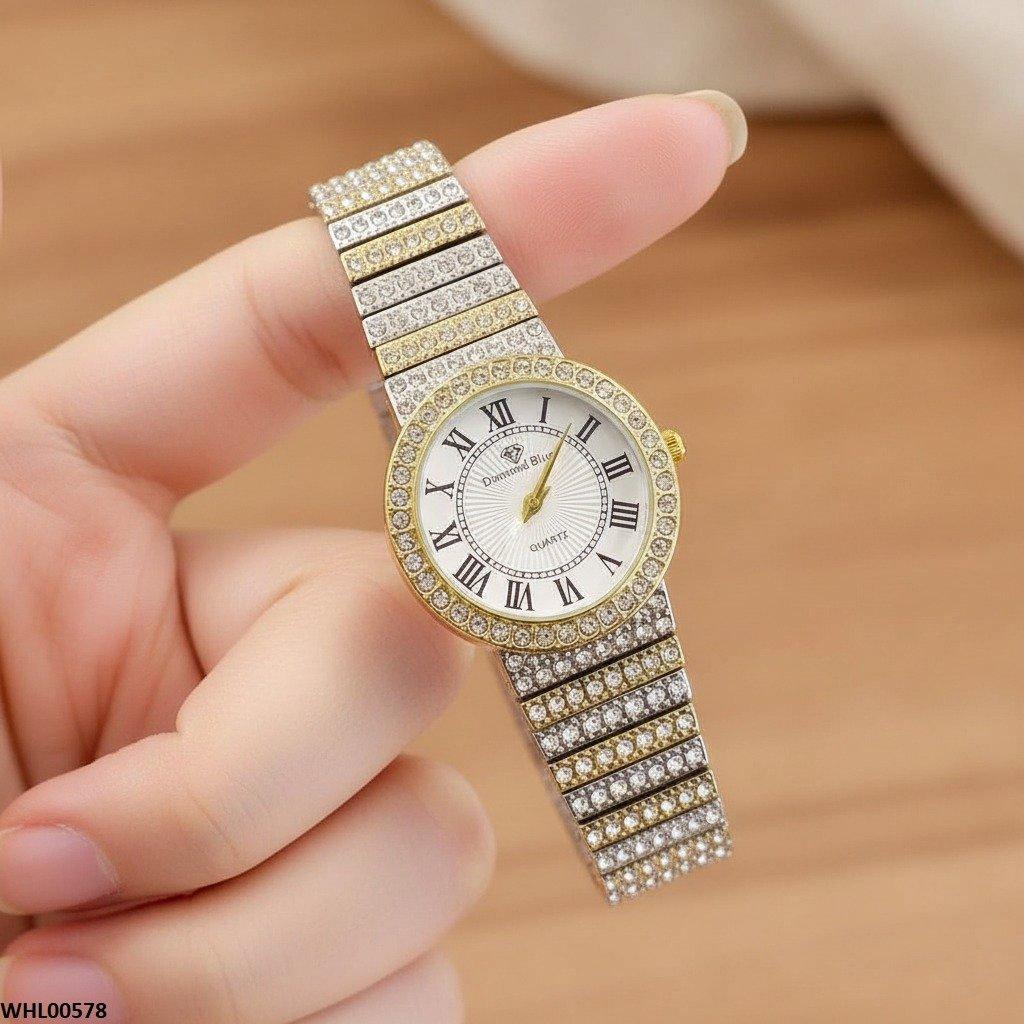 WHL00578 HWR Round Diamond Dial Women's Watch - WHL