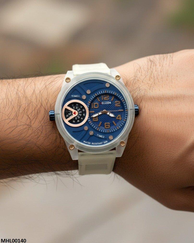 MHL00140 IWA Blue Double Dial Men's Watch - MHL