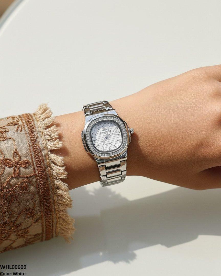 WHL00609 HWR Round Stone Dial Women's Watch - WHL