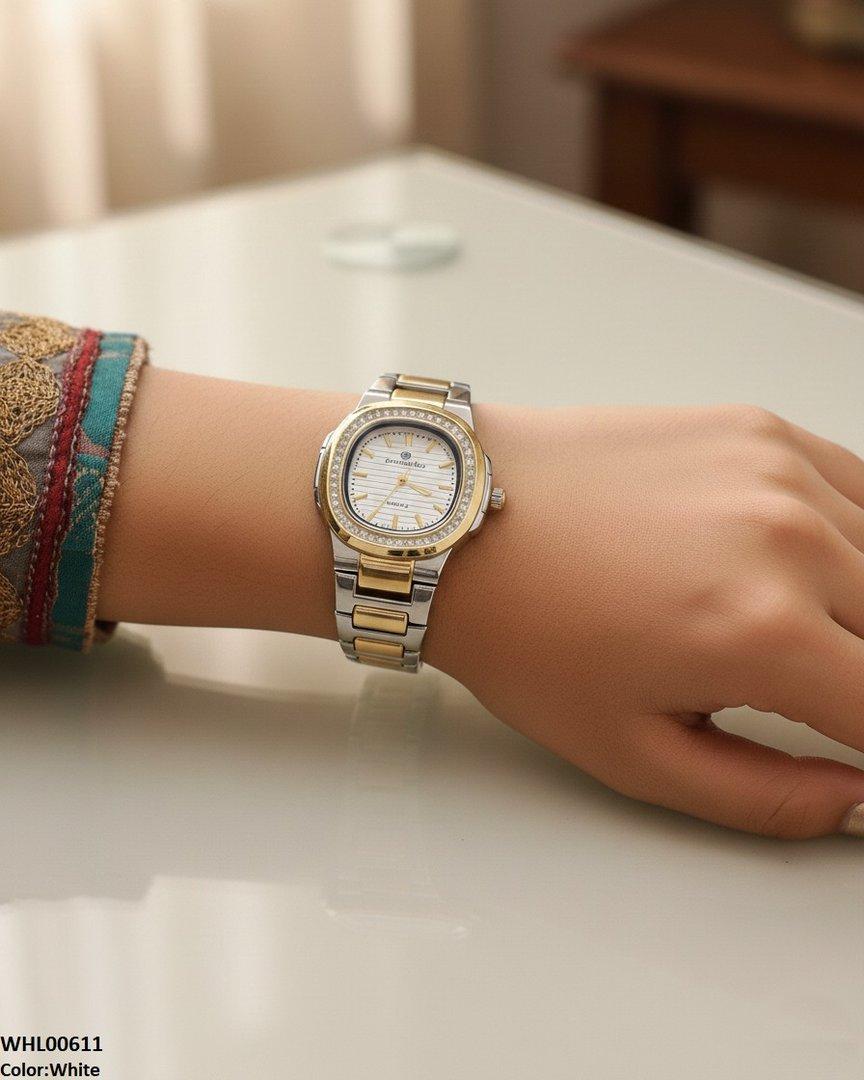 WHL00611 HWR Round Stone Dial Women's Watch - WHL