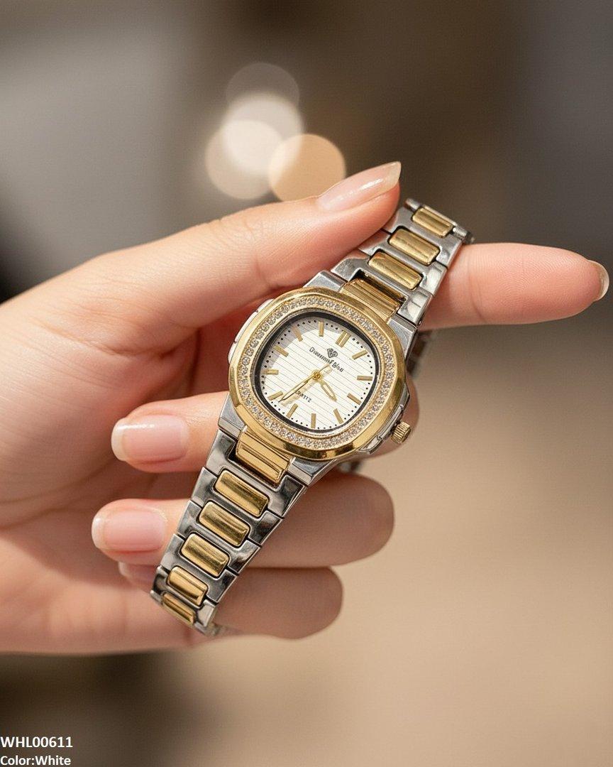 WHL00611 HWR Round Stone Dial Women's Watch - WHL