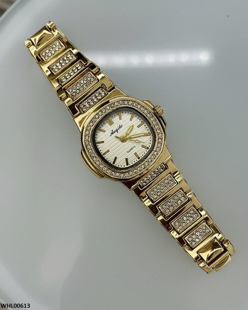 WHL00613 HWR Round Rhinestone Women's Watch - WHL