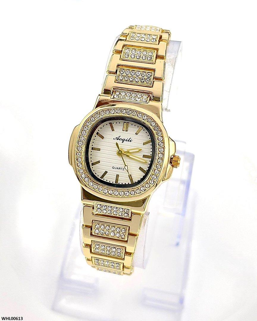 WHL00613 HWR Round Rhinestone Women's Watch - WHL