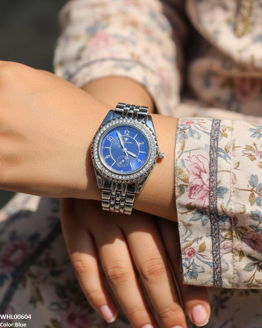 WHL00604 HWR Round Number's Dial Women's Watch - WHL