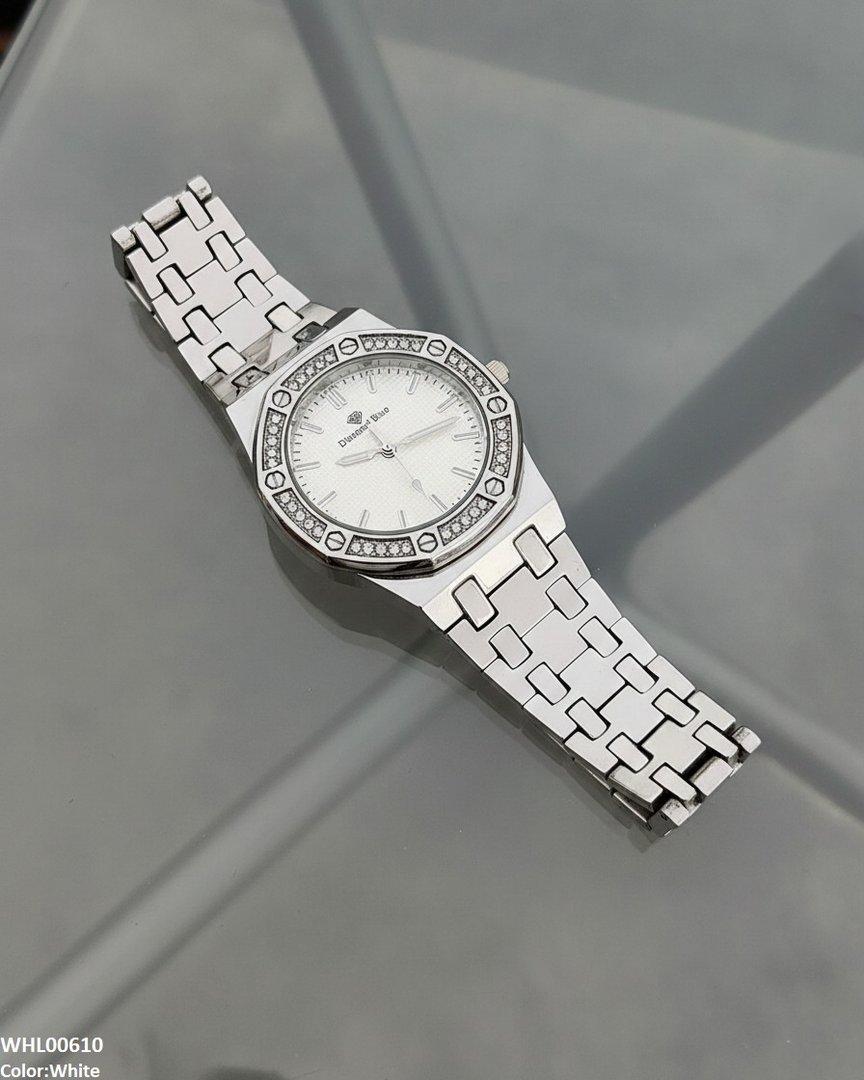 WHL00610 HWR Round Rhinestone Bezel Women's Watch - WHL