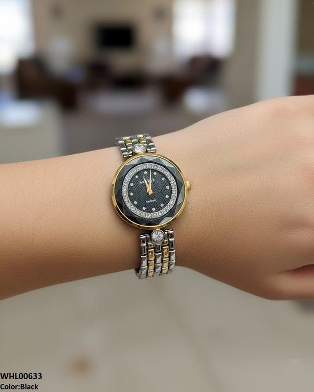 WHL00633 ZWA Round Rhinestone Dial Women's Watch - WHL