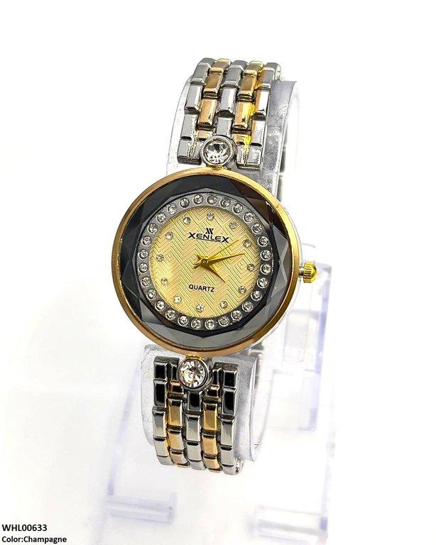 WHL00633 ZWA Round Rhinestone Dial Women's Watch - WHL