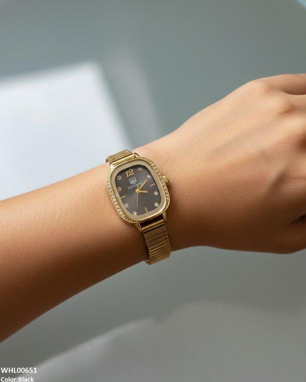 WHL00651 ZWA Rectangle Stone Shafal Chain Women's Watch - WHL