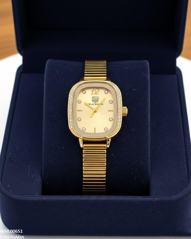 WHL00651 ZWA Rectangle Stone Shafal Chain Women's Watch - WHL