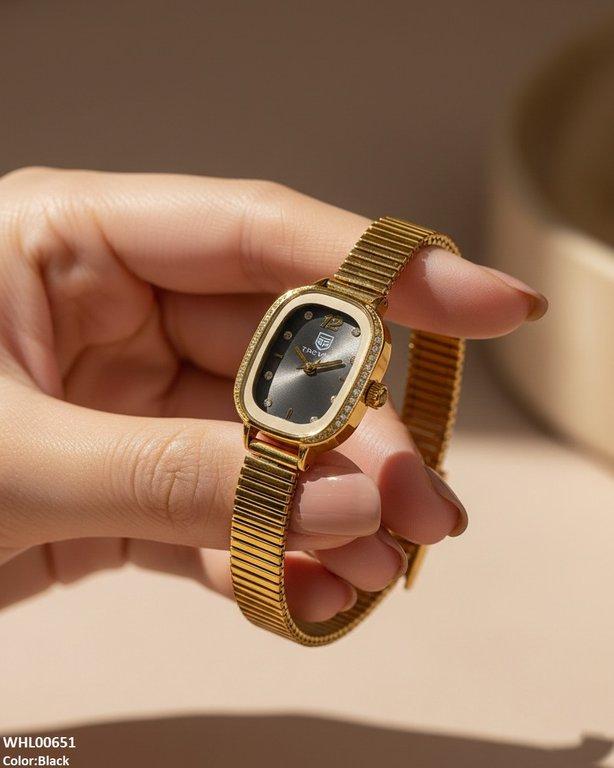 WHL00651 ZWA Rectangle Stone Shafal Chain Women's Watch - WHL
