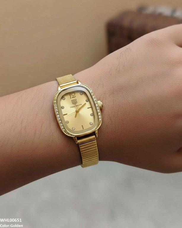 WHL00651 ZWA Rectangle Stone Shafal Chain Women's Watch - WHL
