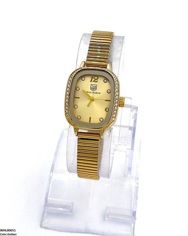 WHL00651 ZWA Rectangle Stone Shafal Chain Women's Watch - WHL