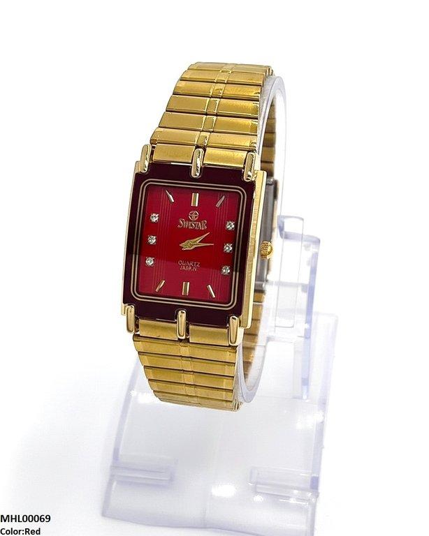 MHL00069 IWA Rectangle Dial Stone Men's Watch - MHL