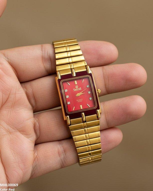 MHL00069 IWA Rectangle Dial Stone Men's Watch - MHL