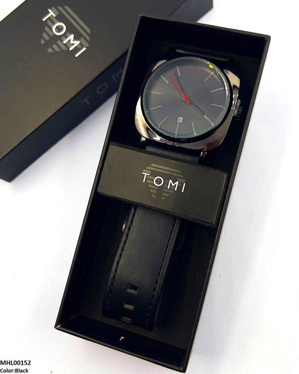 MHL00152 HWR Round/Square Leather Strap Men's Watch -  MHL