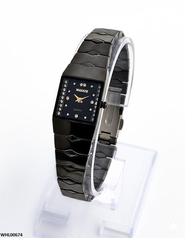 WHL00674 HWR Square Stone Dial Women's Watch - WHL
