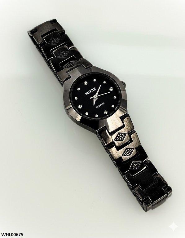 WHL00675 HWR Round Black Dial Women's Watch - WHL