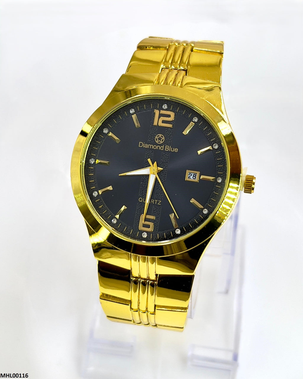 MHL00116 HWR Round Stone Texture Dial Men's Watch - MHL