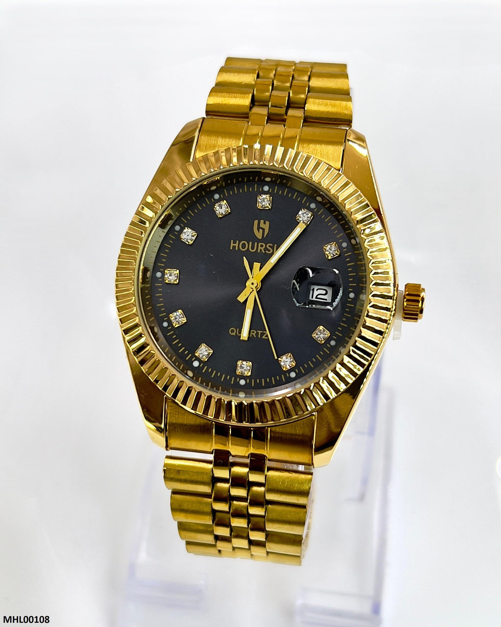 MHL00108 HWR Round Black Dial Men's Watch - MHL