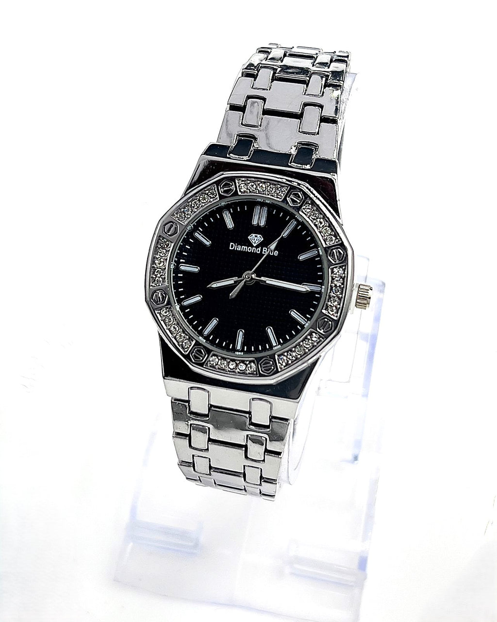 WHL00610 HWR Round Rhinestone Bezel Women's Watch - WHL