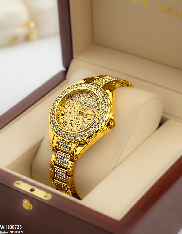 WHL00723 HWR Round Stone Dial Women's Watch - WHL