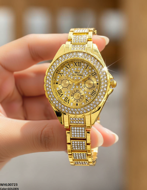 WHL00723 HWR Round Stone Dial Women's Watch - WHL