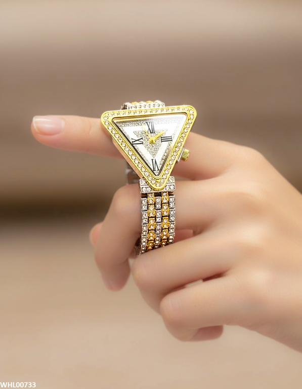 WHL00733 HWR Triangle Rhinestone Women's Watch - WHL