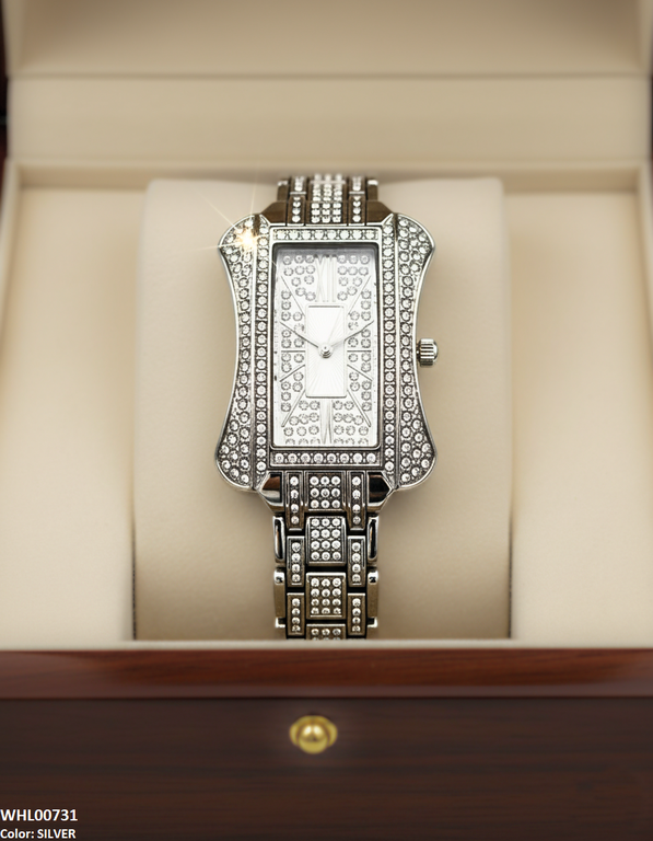 WHL00731 HWR Rectangle Rhinestone Women's Watch - WHL