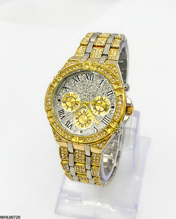 WHL00720 HWR Round Rhinestone Women's Watch - WHL