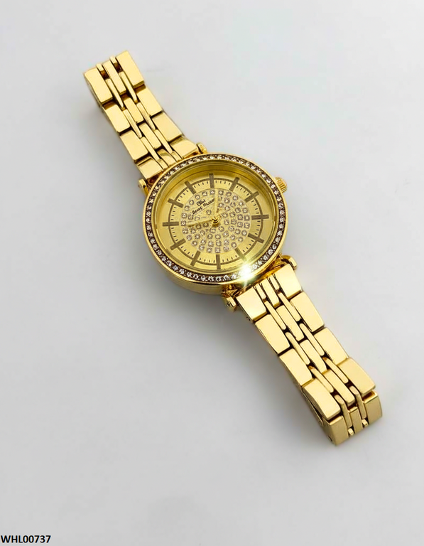 WHL00737 HWR Round Stone Bezel Women's Watch - WHL