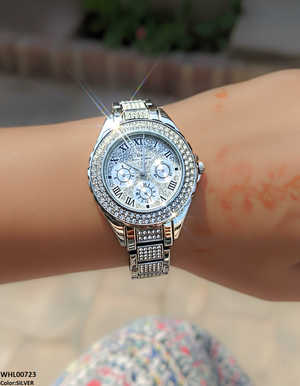 WHL00723 HWR Round Stone Dial Women's Watch - WHL