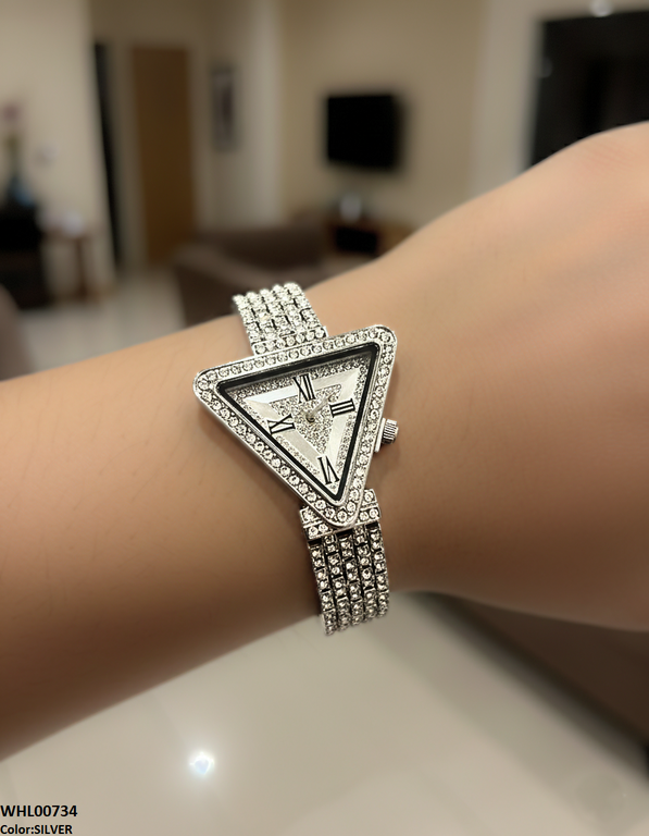 WHL00734 HWR Triangle Rhinestone Women's Watch - WHL