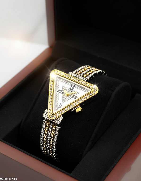WHL00733 HWR Triangle Rhinestone Women's Watch - WHL