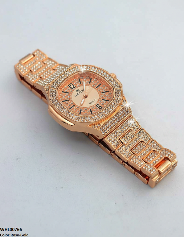 WHL00766 ZWA Rhinestone Round Dial Women's Watch - WHL